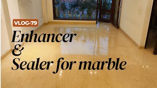 Old Italian marble restoration part 3  enhancer amp sealer benefits and process to apply  sksc [upl. by Pearla]