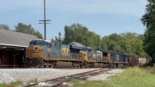 CSX ES40DC 5365 Leads Herzog Ballast W08225 on 8124 [upl. by Aettam]