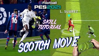 Skill Tutorial  SCOTCH MOVE  INSIDE BOUNCE 🔥  Classic  Advance Control  PES 21 Mobile [upl. by Netsriik]