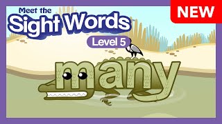 NEW Meet the Sight Words Level 5  quotmanyquot  Preschool Prep Company [upl. by Nodnil]