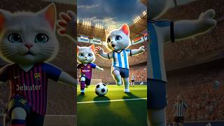 Kitten is a talented footballer but he got badly injured 🙀catlovers kittten cat aicat cutecat [upl. by Kronick]