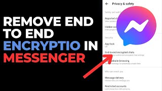 How to Disable EndtoEnd Encryption on Facebook Messenger  StepbyStep Guide FacebookMessenger [upl. by Tobye]