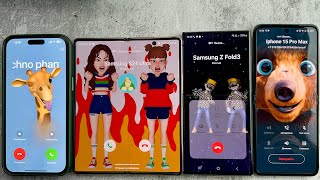 Incoming Calls IPhone 15 Pro Max  Samsung Galaxy Fold2  Samsung Galaxy S23 Ultra  Techno Phantom [upl. by Earla523]