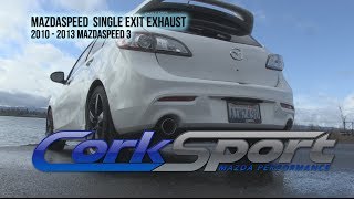 CorkSport  Mazdaspeed 3 Single Exit Exhaust [upl. by Llerdnod100]