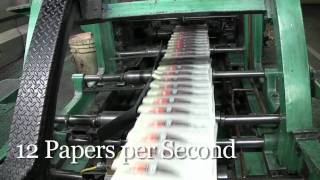 Newspaper printing press at work [upl. by Range]