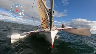 Corsair Dash 750 windy solo sail [upl. by Hewart]