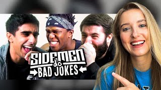 Reaction to YOU LAUGH YOU LOSE  SIDEMEN DO BAD JOKES [upl. by Ecienahs]