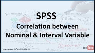 SPSS Calculating a Correlation between a Nominal and an Interval Scaled Variable [upl. by Aisek325]