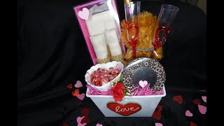 VALENTINES DAY GIFT BASKET FOR COUPLES [upl. by Eninahpets]