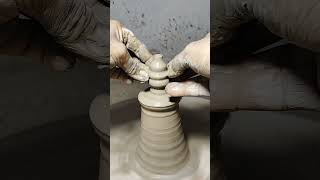 fuldani  flower vase making a small vase  pottery  claypotmaking  shortsviral [upl. by Aikahs]