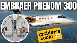 An Insiders Look at the Embraer Phenom 300 Private Jet [upl. by Anuqahs]