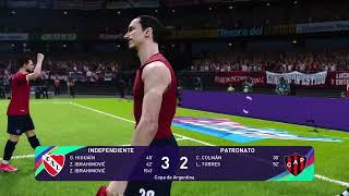 Copa Argentina 2º rda  Independiente 3 vs Patronato 2  eFootball PES 2021 Dif Leyenda [upl. by Ronni]