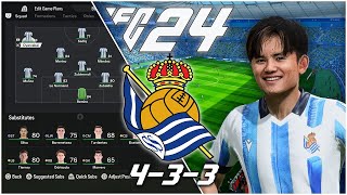 How To Make Real Sociedad 433 Tactics With Imanol Alguacil  EA FC 24 [upl. by Tannen]