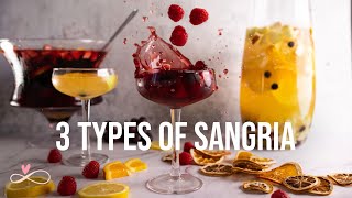 The BEST Sangria Ever  3 Kinds Of Sangria To Impress Your Guests  Easy Refreshing amp Delicious [upl. by Eel]