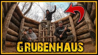 Grubenhaus  Overnighter und bauen mit Fritz Meinecke E06  Übernachtung Outdoor Bushcraft [upl. by Saideman880]