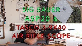 Sig Sauer ASP20 and Tasco air rifle scope review [upl. by Eylsel]