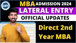 MBA Second Year Lateral Entry Admission Updates 2024  Direct 2nd Year MBA Admission Process 2024 [upl. by Eeryk593]