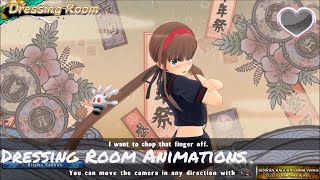 Senran Kagura Estival Versus All Shinobi Dressing Room Animations [upl. by Alakim]