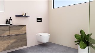 Geberit iCon wall hung Rimfree WC  Installation [upl. by Elocn]