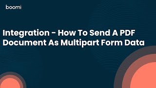 Integration  How To Send A PDF Document As Multipart Form Data [upl. by Nguyen]