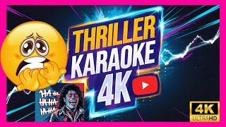 Thriller Karaoke Lyrics  Michael Jackson 4K Karaoke tracks 🎵 michaeljacksonkaraoke [upl. by Arrec]