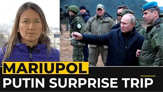 Putin visits Russianoccupied Mariupol in Ukraine [upl. by Skees775]