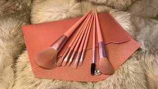 8 piece makeup brush set [upl. by Ylloj739]