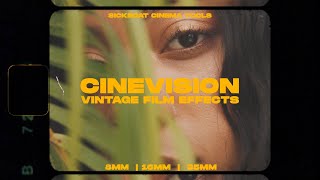 Cinevision Vintage Film Effects 8mm 16mm 35mm Film Overlays [upl. by Alcot102]