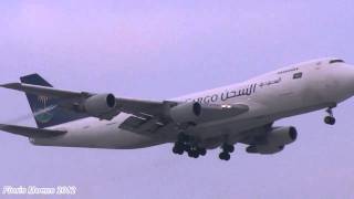 Saudi Arabian Cargo B747200 Landing Brussels Airport [upl. by Devora]