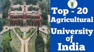 Top 20 Agricultural University By ICAR Krishi Vishwavidhalay [upl. by Erdnad159]