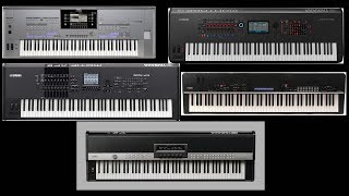 Yamaha Tyros 5 vs MOTIF XF vs CP1 vs CP4 vs MONTAGE [upl. by Barney536]