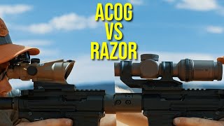 AR15 Trijicon ACOG ECOS VS Vortex Razor 16 LPVO [upl. by Ijuy]