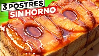 3 POSTRES FRÍOS ¡SIN HORNO 🍰🧁 DELICIOSOS y con POCOS INGREDIENTES 😍 Ricos y Fáciles [upl. by Kolivas510]