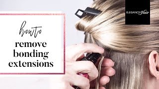 Haarverlängerung mit Bonding Extensions entfernen  EleganceHair [upl. by Ococ]