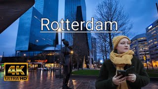 Professional Walking Tour of Rotterdam Netherlands 2024  4K60fps [upl. by Yekcor]