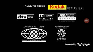 Panavision Panalux Prints by TECHNICOLOR Kodak dts ES Dolby Digital SDDS MPAA IATSE Logo [upl. by Anairb]