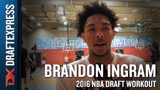 Brandon Ingram 2016 NBA PreDraft Workout Video and Interview [upl. by Renner285]