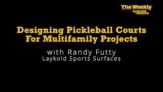 Designing pickleball courts for your multifamily projects [upl. by Mccully]