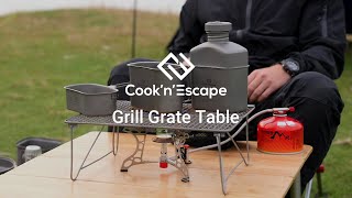 COOKNESCAPE Titanium Folding Campfire Grill Setup [upl. by Yrac]