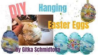 DIY fabric hanging Easter eggs Pysanky by Gitka Schmidtova [upl. by Aisha177]