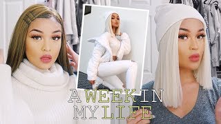 A WEEK IN MY LIFE VLOG ♡ Dying My Hair PLATINUM BLONDE [upl. by Pickford525]