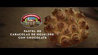 Receta Pastel de caracolas de hojaldre con chocolate [upl. by Nemaj]