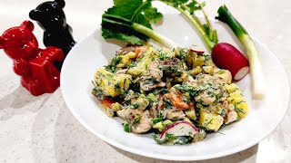 Easy Healthy Chicken Salad Recipe [upl. by Ahsot]