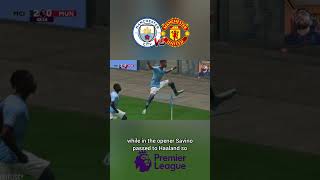 Haaland 🤝 Savinho Volley  Manchester City V Manchester United FC25 shorts football [upl. by Sokram]