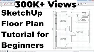 SketchUp Floor Plan Tutorial for Beginners [upl. by Anohr27]