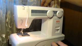 Sewing machine Швейная машина AEG NM 1800 test намотка нитки на шпульку [upl. by Ahsaf]