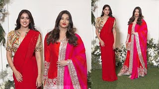 Amitabh Bachchan Bahu amp Grand Daughter Aishwarya Rai amp Navya Naveli Nanda ROYAL Entry At Diwali Bash [upl. by Aelrac]