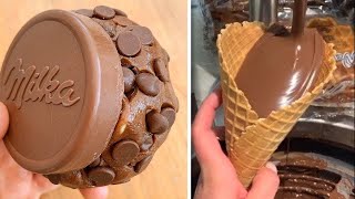 So Yummy Chocolate MELTED Cake Recipe  Oddly Satisfying Chocolate Cake Video Compilation  MrChef [upl. by Haizek]