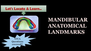 MANDIBULAR ANATOMICAL LANDMARKS  DENTURE BEARING AREA  ANATOMY  PRE CLINICAL PROSTHODONTICS [upl. by Tobe]