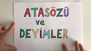 ATASÖZÜ VE DEYİMLER [upl. by Egerton]